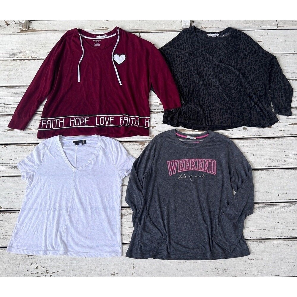 4 PC BUNDLE! Cute | Casual | Women’s Size: 0X / 1X Plus Size Tops Summer